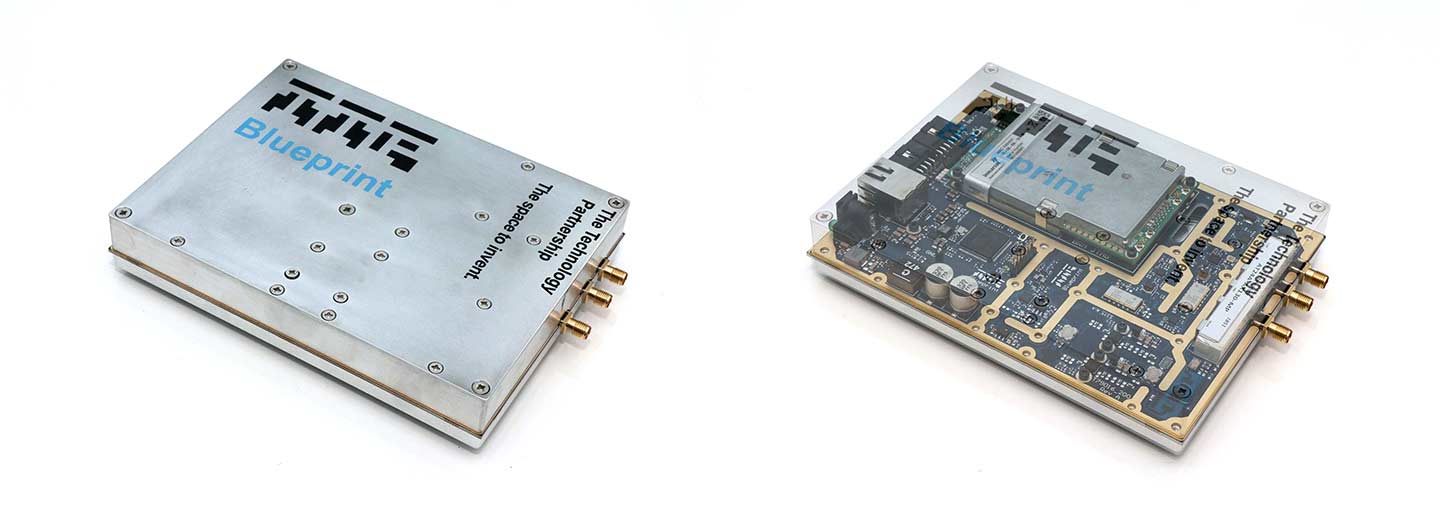 Blueprint with and without enclosure